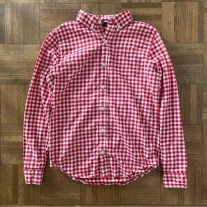 Janie and jack red plaid gingham flannel boy size 16